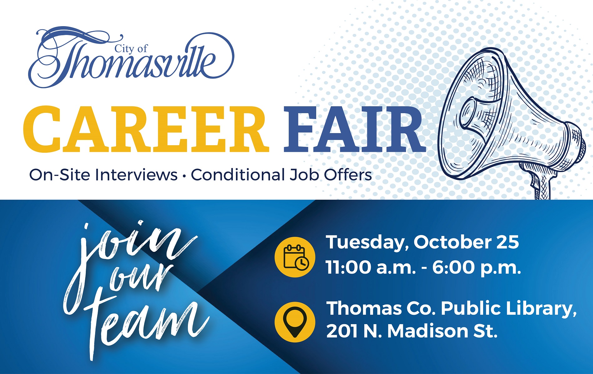 Photo for CITY OF THOMASVILLE HOSTS CAREER FAIR