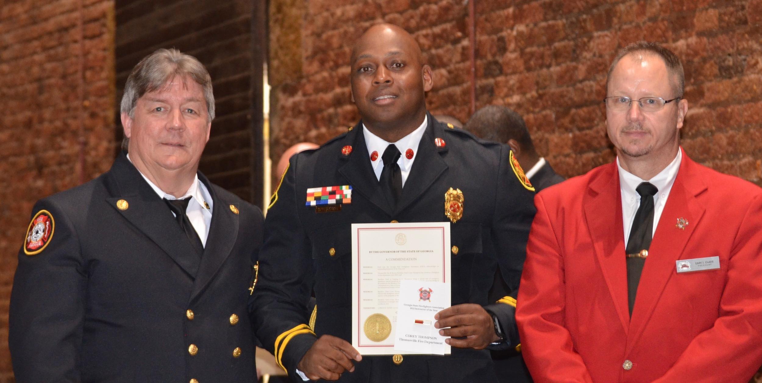 Photo for THOMASVILLE FIRE RESCUE&rsquo;S COREY THOMPSON SELECTED AS  INSTRUCTOR OF THE YEAR 