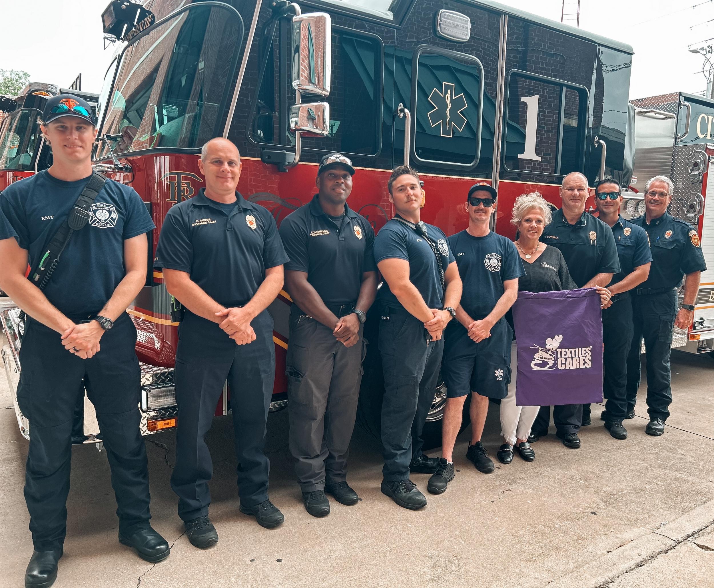 Photo for THOMASVILLE FIRE RESCUE PARTNERS WITH TEXTILES COMPANY TO ASSIST FAMILIES AFFECTED BY STRUCTURE FIRES