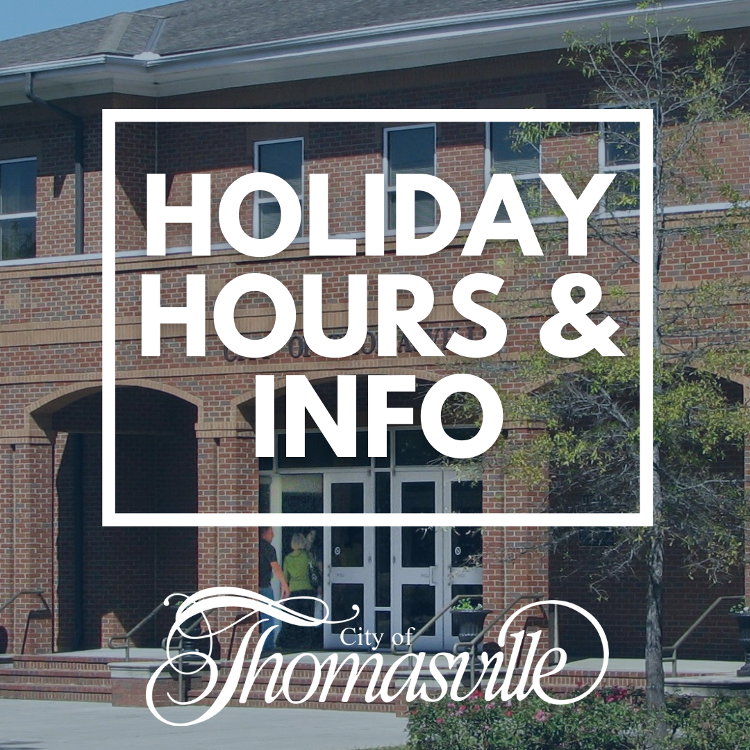 Photo for CITY OF THOMASVILLE JUNETEENTH HOLIDAY SCHEDULE