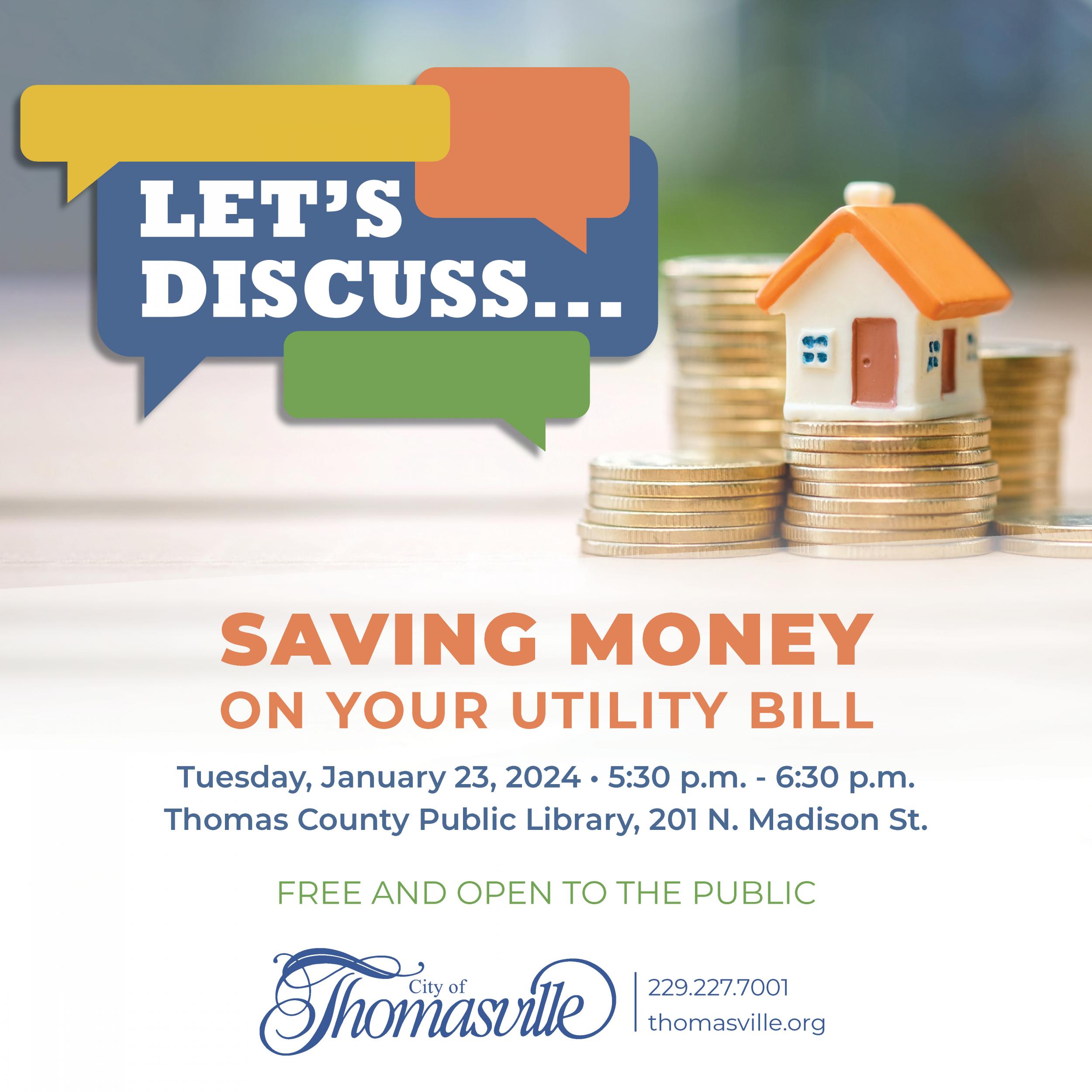 Photo for CITY OF THOMASVILLE PRESENTS LET&rsquo;S DISCUSS PRESENTATION AIMED AT WINTER UTILITY BILL SAVINGS