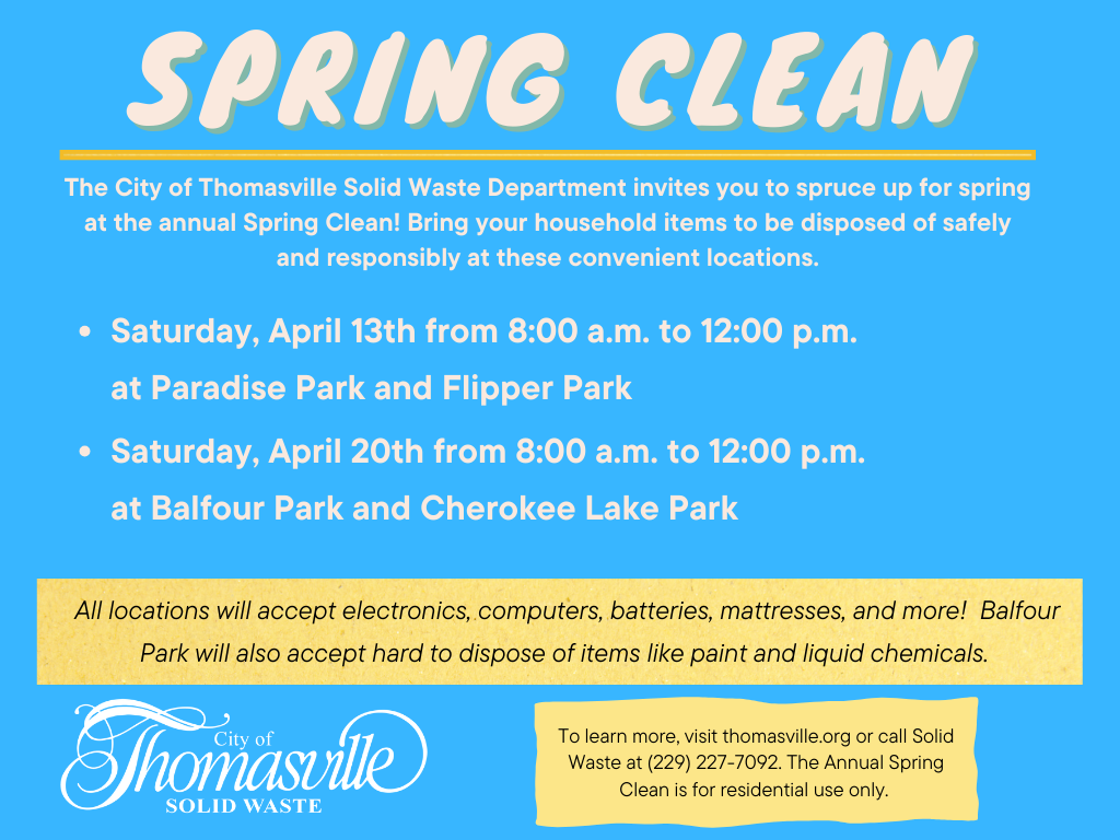 Photo for ANNUAL SPRING CLEANING SET TO BEGIN APRIL 13