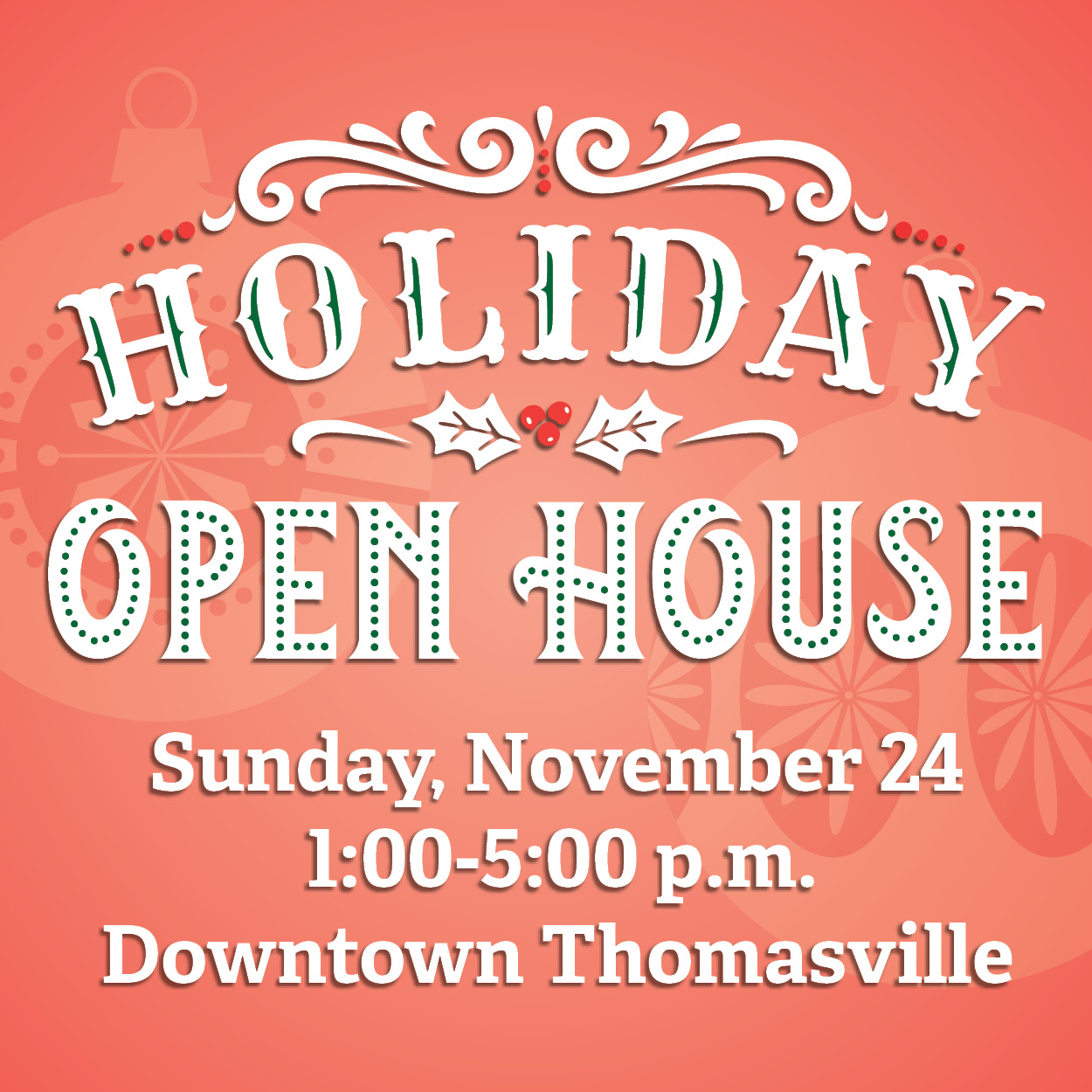 Photo for HOLIDAY OPEN HOUSE IN DOWNTOWN THOMASVILLE