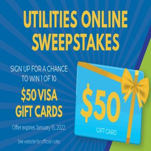 Photo for CITY OF THOMASVILLE ANNOUNCES UTILITIES ONLINE SWEEPSTAKES