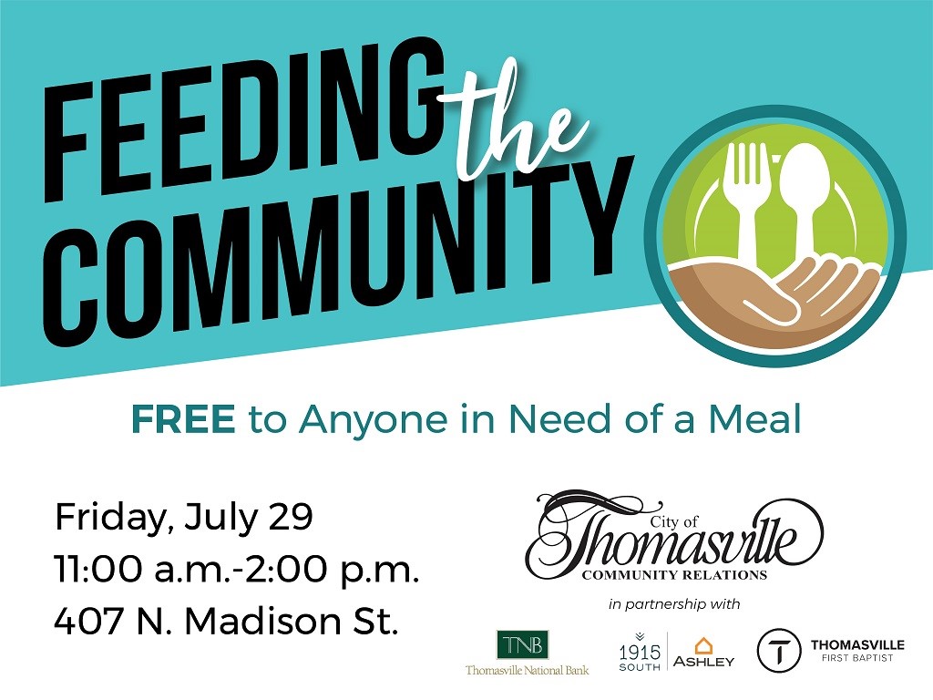 Photo for CITY OF THOMASVILLE TO HOST FEEDING THE COMMUNITY EVENT