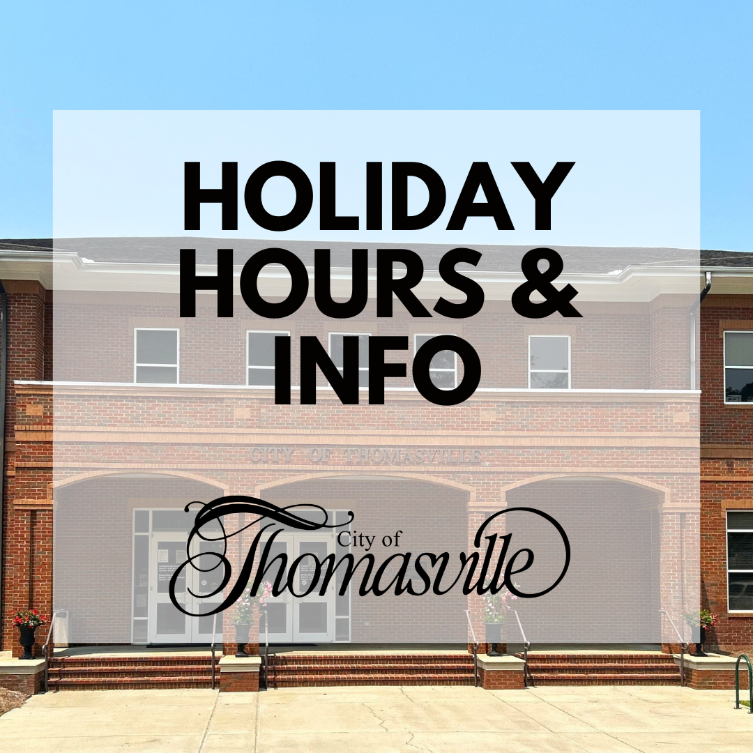 Photo for CITY OF THOMASVILLE MEMORIAL DAY SCHEDULE