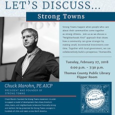 CITY OF THOMASVILLE DISCUSSES ‘STRONG TOWNS’ Photo for CITY OF THOMASVILLE DISCUSSES ‘STRONG TOWNS’