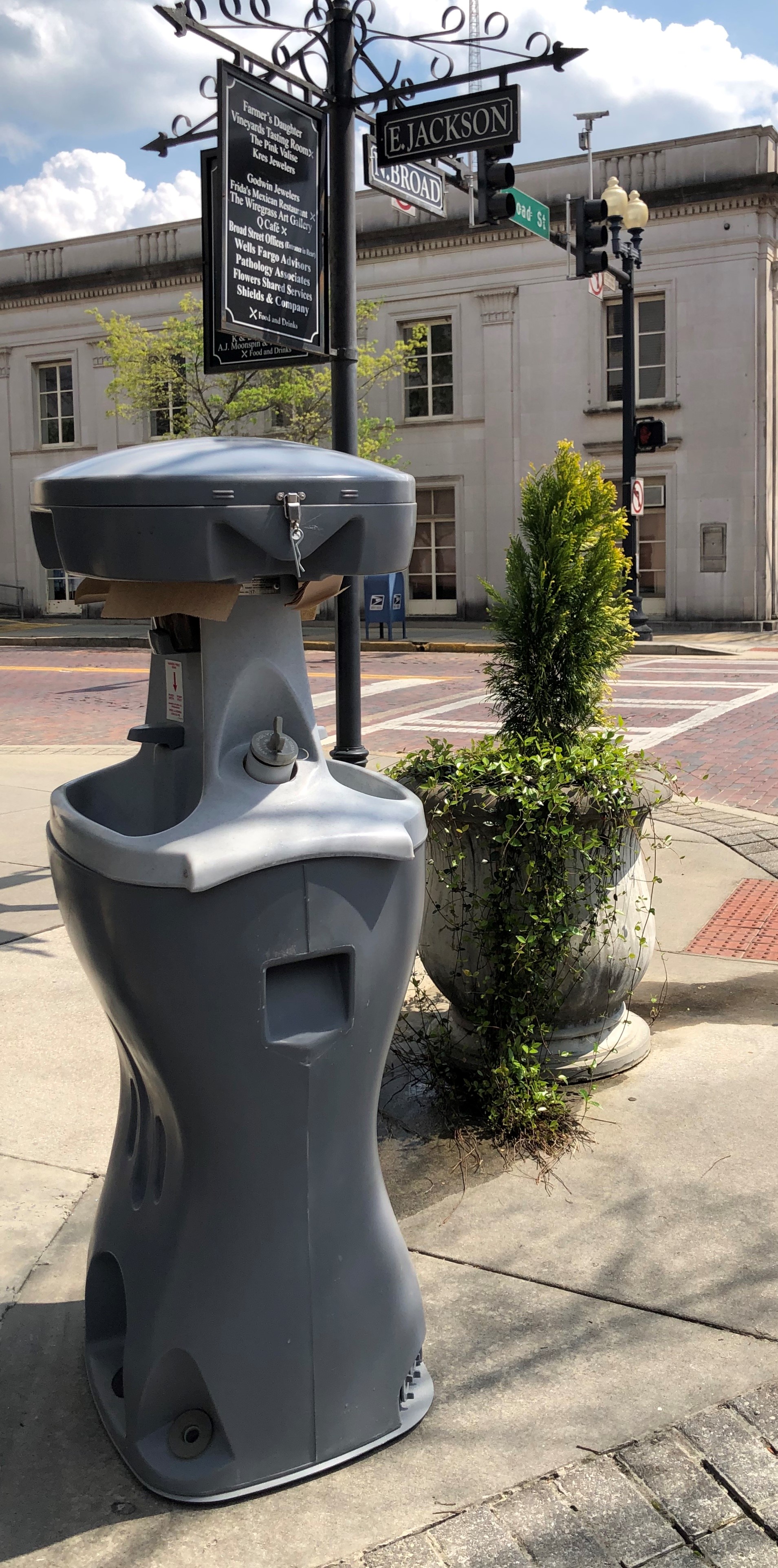 Hand washing stations located throughout Downtown